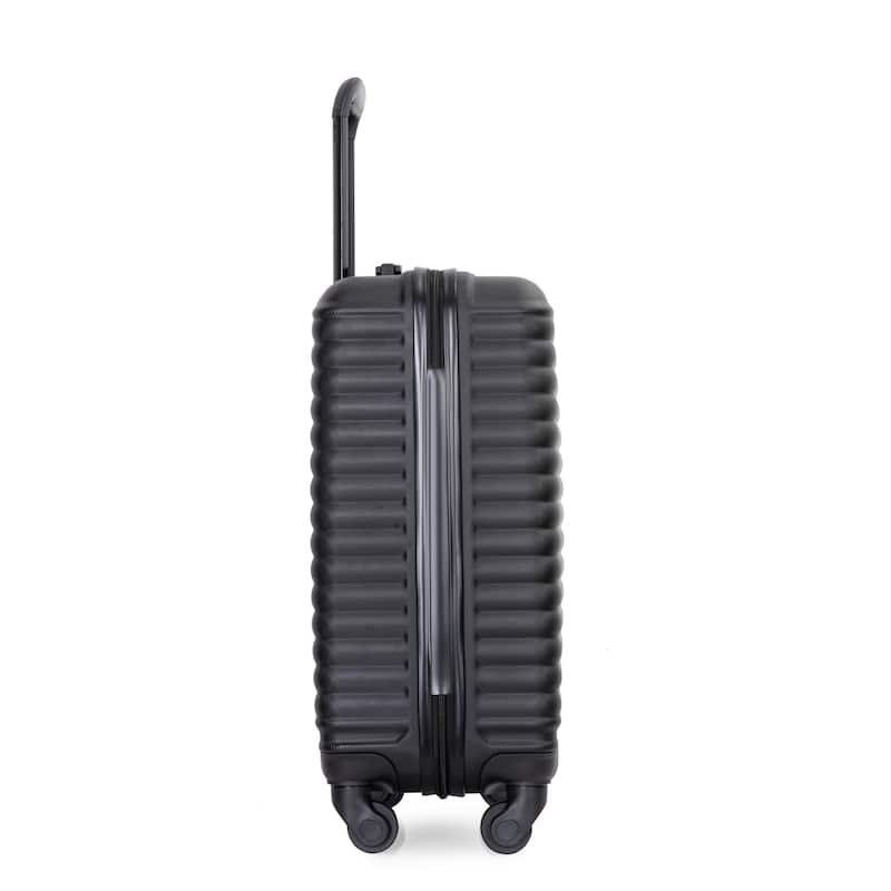 20" Carry on Luggage Lightweight Suitcase with Retractable Rubber